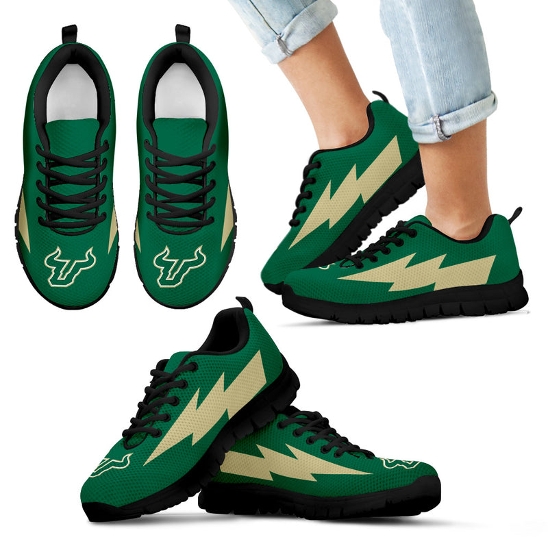 Great South Florida Bulls Sneakers Thunder Lightning Amazing Logo