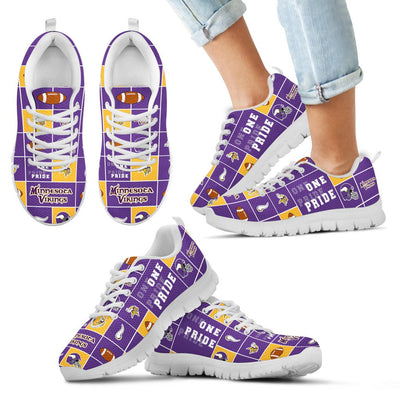 Colorful Pride Flag Minnesota Vikings Sneakers