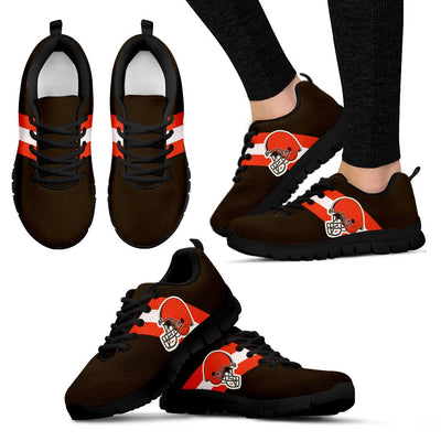 Three Colors Vertical Cleveland Browns Sneakers