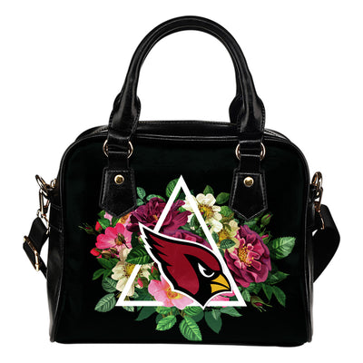 Arizona Cardinals Shoulder Handbags Floral Rose Valentine Logo