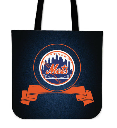 Score Art New York Mets Tote Bags