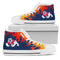 Fire Burning Fierce Strong Logo Fresno State Bulldogs High Top Shoes