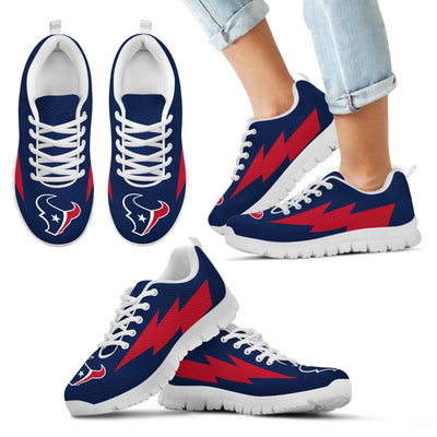 Colorful Houston Texans Sneakers Thunder Lightning Amazing Logo