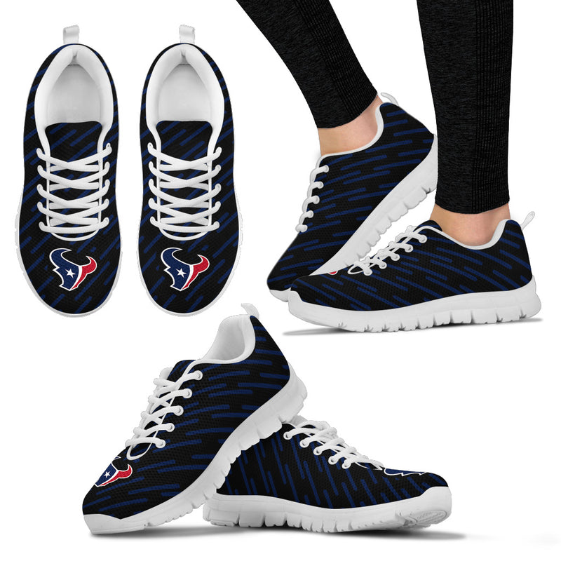 Marvelous Striped Stunning Logo Houston Texans Sneakers