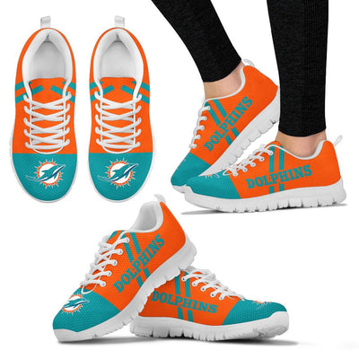 Line Stripe Logo Bottom Miami Dolphins Sneakers