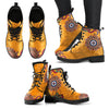 Golden Peace Hand Crafted Logo Winnipeg Jets Leather Boots