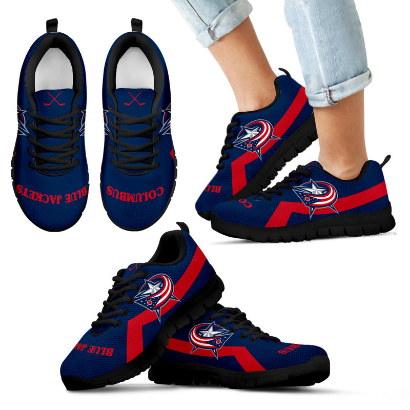 Columbus Blue Jackets Line Logo Sneakers