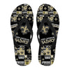 Colorful Pride Flag New Orleans Saints Flip Flops