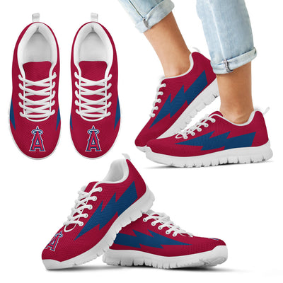 Colorful Los Angeles Angels Sneakers Thunder Lightning Amazing Logo