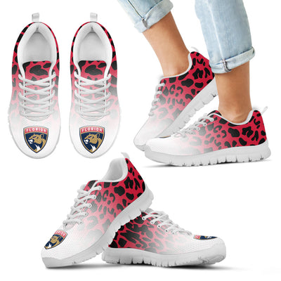 Custom Printed Florida Panthers Sneakers Leopard Pattern Awesome
