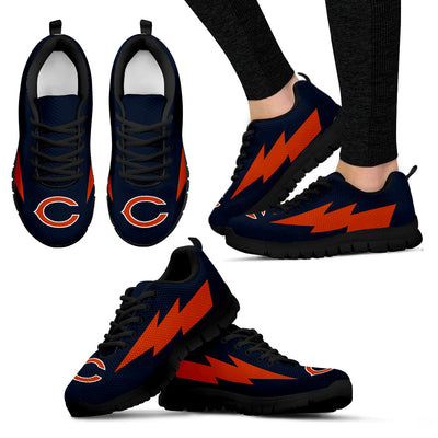 Beautiful Chicago Bears Sneakers Thunder Lightning Amazing Logo