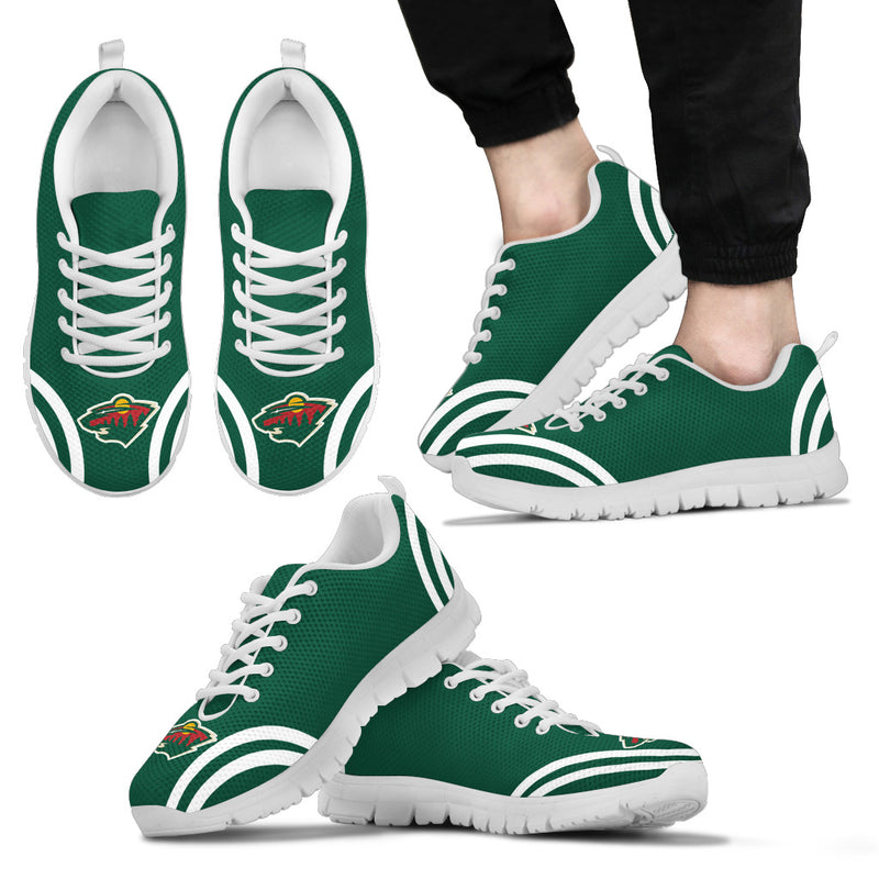 Lovely Curves Stunning Logo Icon Minnesota Wild Sneakers