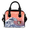 Enormous Wave Fancy Logo Bowling Green Falcons Shoulder Handbags