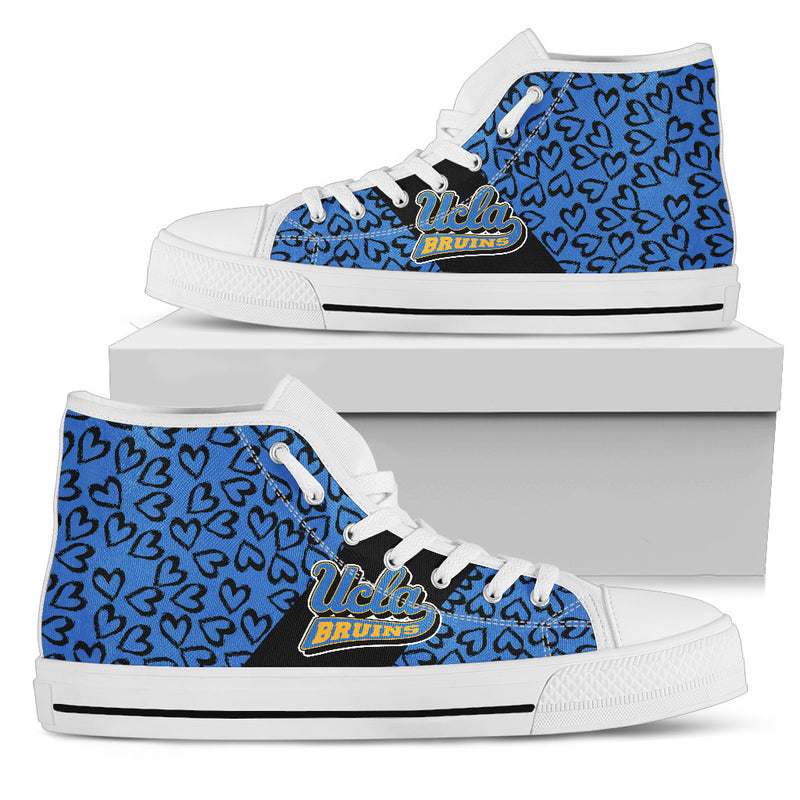 Perfect Cross Color Absolutely Nice UCLA Bruins High Top Shoes