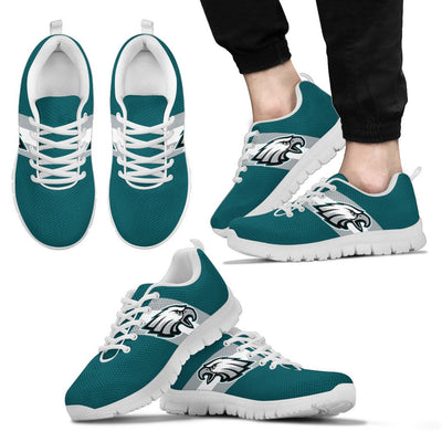 Three Colors Vertical Philadelphia Eagles Sneakers