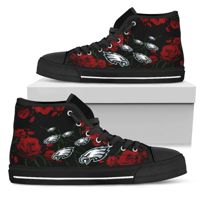 Lovely Rose Thorn Incredible Philadelphia Eagles High Top Shoes