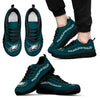 Wave Red Floating Pattern Philadelphia Eagles Sneakers