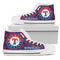 Puzzle Logo With Texas Rangers High Top Shoes