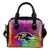 Rainbow Dynamic Mix Colours Gorgeous Baltimore Ravens Shoulder Handbags
