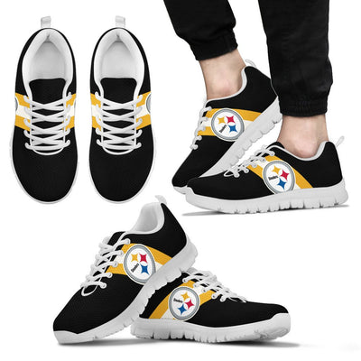 Three Colors Vertical Pittsburgh Steelers Sneakers