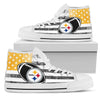 Flag Rugby Pittsburgh Steelers High Top Shoes