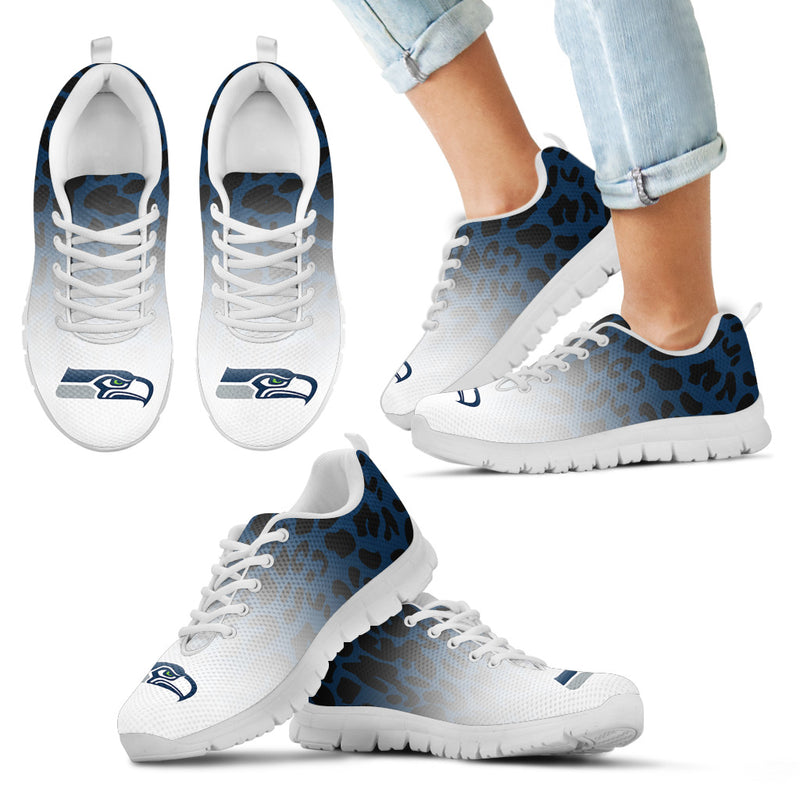Leopard Pattern Awesome Seattle Seahawks Sneakers