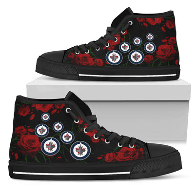 Lovely Rose Thorn Incredible Winnipeg Jets High Top Shoes