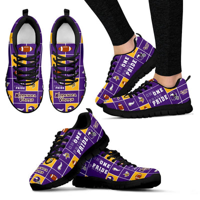 Colorful Pride Flag Minnesota Vikings Sneakers