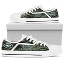 Simple Camo New York Jets Low Top Shoes