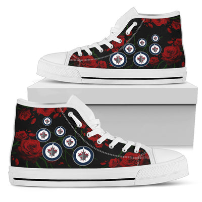 Lovely Rose Thorn Incredible Winnipeg Jets High Top Shoes