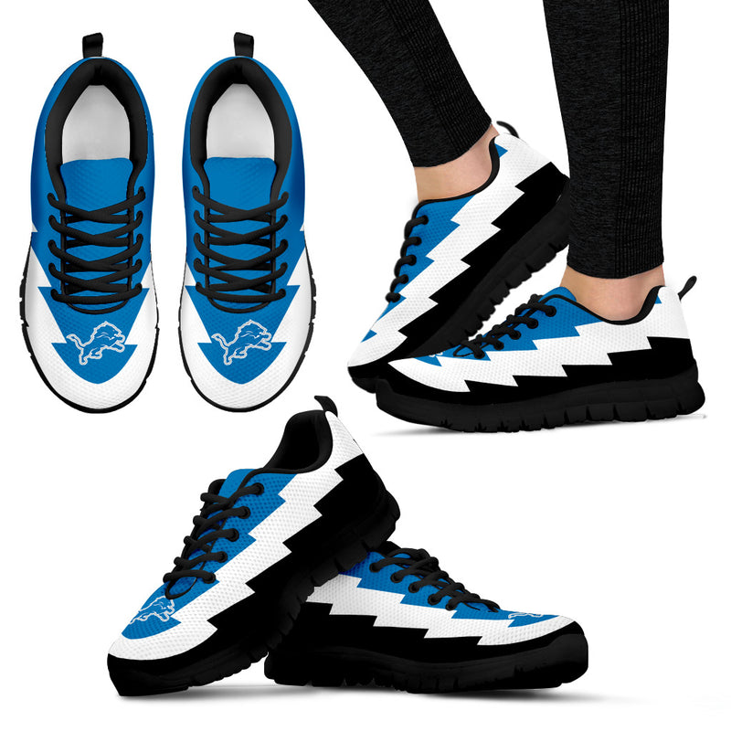 Jagged Saws Creative Draw Detroit Lions Sneakers