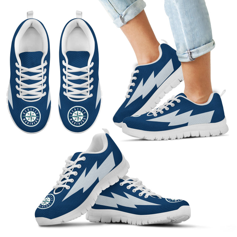 Unique Style Seattle Mariners Sneakers Thunder Lightning Amazing Logo