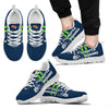 Vertical Two Line Mixed Helmet Seattle Seahawks Sneakers