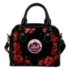 Valentine Rose With Thorns New York Mets Shoulder Handbags