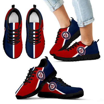 Dynamic Aparted Colours Beautiful Logo Washington Nationals Sneakers