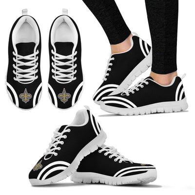 Lovely Curves Stunning Logo Icon New Orleans Saints Sneakers