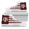 American Flag Texas A&M Aggies High Top Shoes