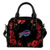 Valentine Rose With Thorns Buffalo Bills Shoulder Handbags