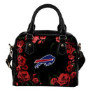 Valentine Rose With Thorns Buffalo Bills Shoulder Handbags
