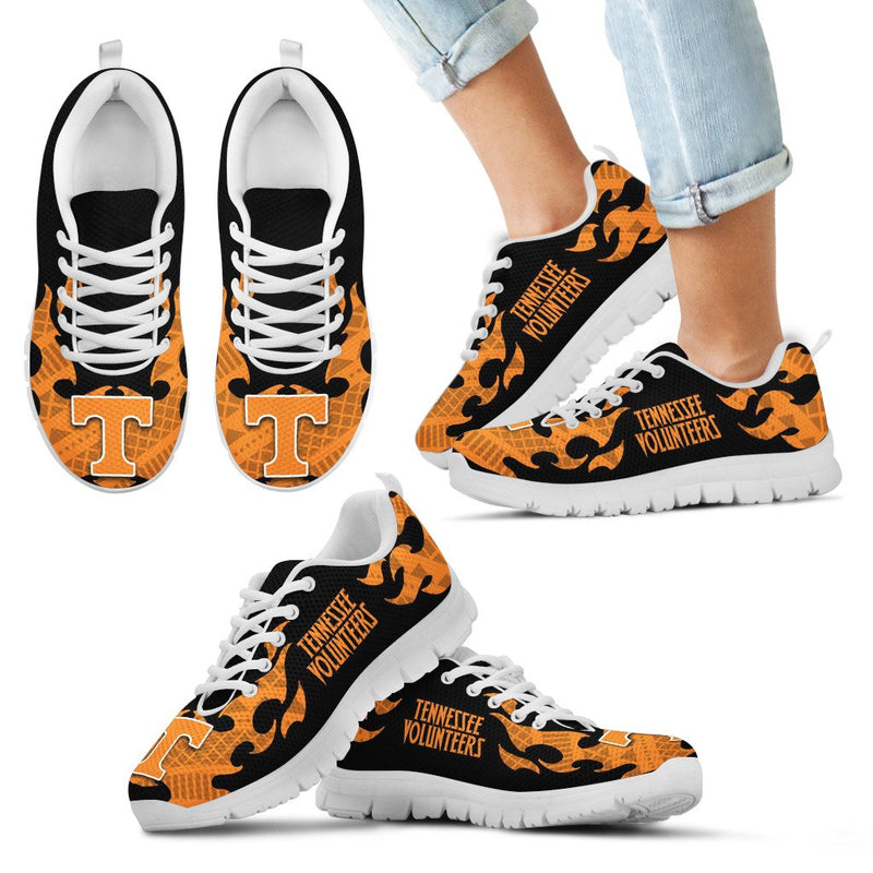 Tribal Flames Pattern Tennessee Volunteers Sneakers
