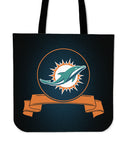 Score Art Miami Dolphins Tote Bags
