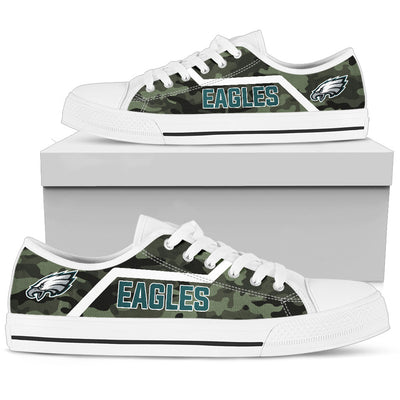 Simple Camo Philadelphia Eagles Low Top Shoes