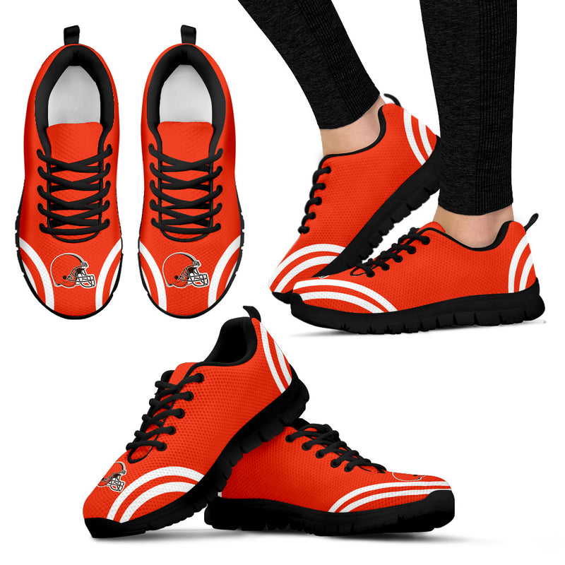 Lovely Curves Stunning Logo Icon Cleveland Browns Sneakers
