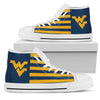 American Flag West Virginia Mountaineers High Top Shoes