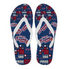 Colorful Pride Flag Atlanta Braves Flip Flops