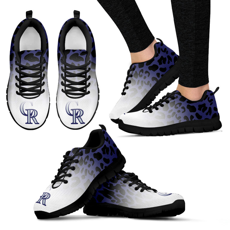 Leopard Pattern Awesome Colorado Rockies Sneakers