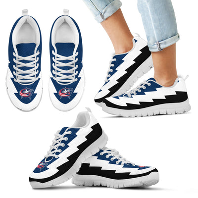 Jagged Saws Creative Draw Columbus Blue Jackets Sneakers