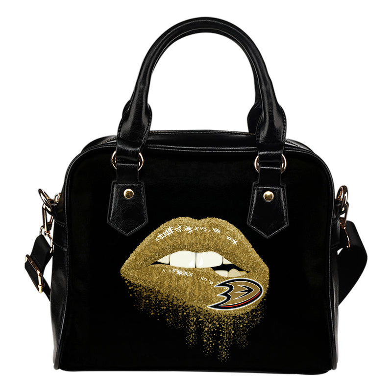 Beautiful Lips Elegant Logo Anaheim Ducks Shoulder Handbags
