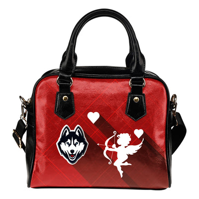 Superior Cupid Love Delightful Connecticut Huskies Shoulder Handbags