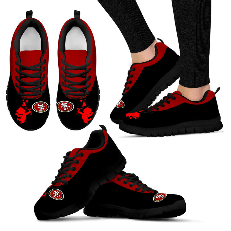 Cute Cupid Angel Background San Francisco 49ers Sneakers